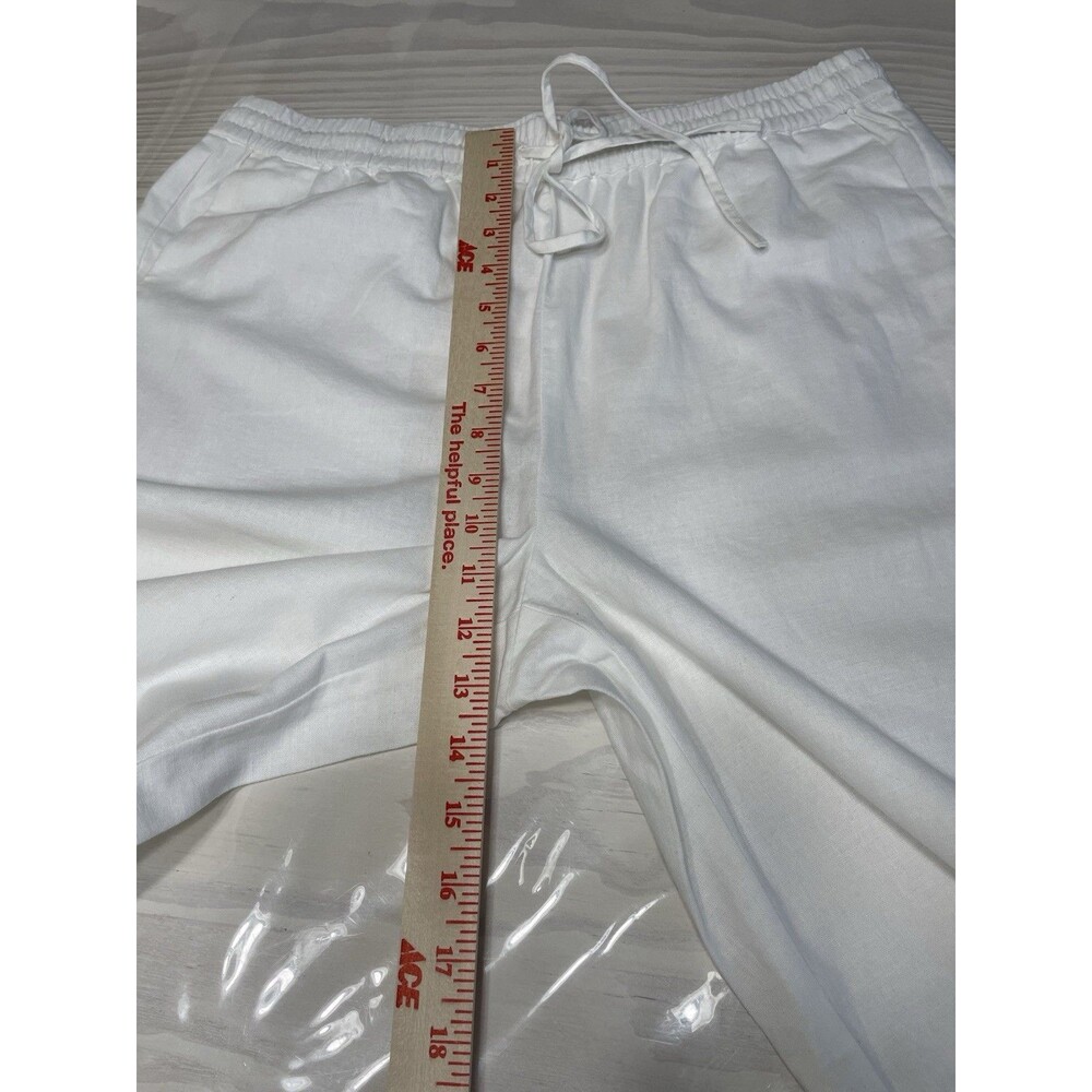 J.Crew Factory Linen-blend slim wide-leg drawstring pant NWT Size 10 - Picture 8 of 12